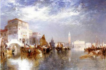 栄光のヴェネツィアのボート トーマス・モラン Oil Paintings